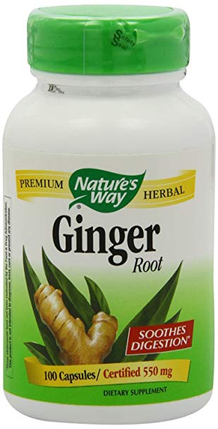 Nature's Way Ginger Root, 550 mg, 400 Capsule Jumbo Size Pack