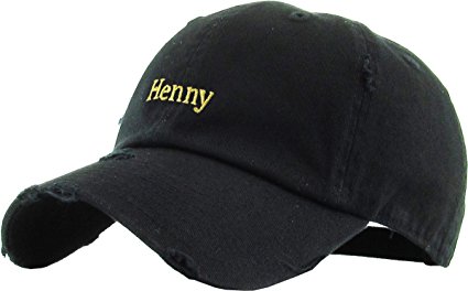 Henny Dad Hat Baseball Cap Polo Style Unconstructed