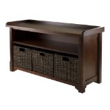 Winsome Granville Storage Bench with 3-Foldable Baskets