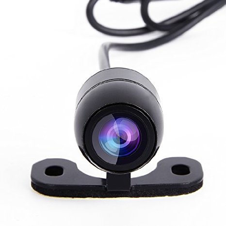 Car Rear View Backup Parking Reverse Camera Built-in Distance Scale Lines Night Vision Waterproof Camera