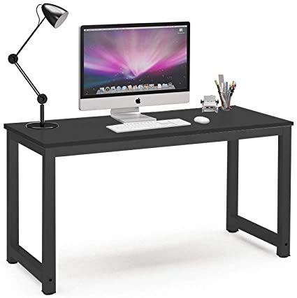 Nicemoods Compact Corner Computer Desk PC Laptop Desktop Study Writing Table Workstation for Home Office 120 x 60 x 73 cm (Black)