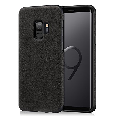 Galaxy S9 Case Mthinkor Luxury Slim Alcantara Cover Case for Samsung Galaxy S9 (Black)