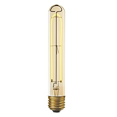 LED Tubular T9 Vintage Bulb Hairpin Filament Fully Dimmable 3W Edison Style Warm White E26 Standard Base UL Listed, Brooklyn Bulb Co. Cobble Hill Design