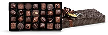 Michel Cluizel - Box of 28 Chocolates, Dark Chocolate and Milk, 305 gr Pack, Praline, Ganache, Caramel Fondant