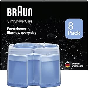 Braun 3in1 ShaverCare, Recharges De Liquide Nettoyant 3-en-1 Pour Stations SmartCare