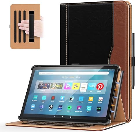 OKP for FireMax 11 Case (13th Generation, 2023 Release), [Multi-Angle] Stand Cover with Pocket Auto Wake/Sleep, PU Leather Case for Amazon Fire Max 11 Tablet (Black Brown)