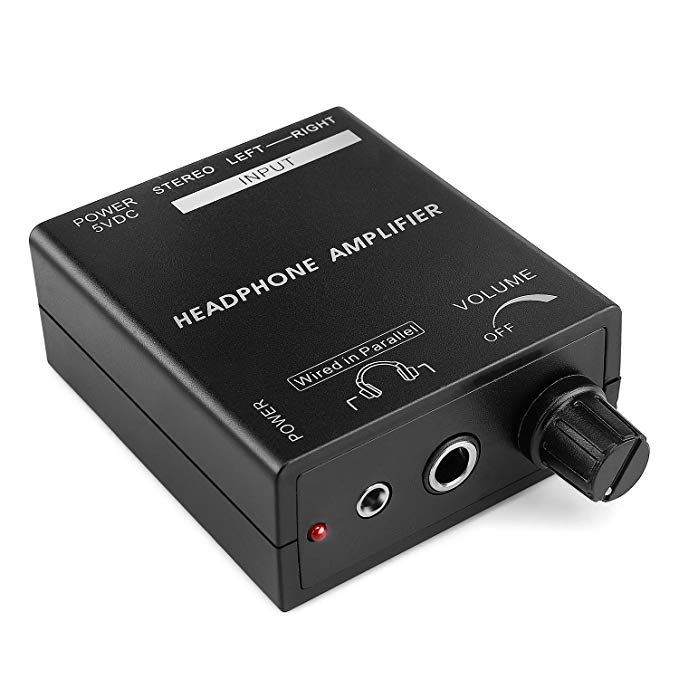 TNP Portable Headphones Amplifier Stereo Headphone Earphone Amp Volume Control Audio Booster with RCA Input 3.5mm 6.3mm Output Jack & Power Switch