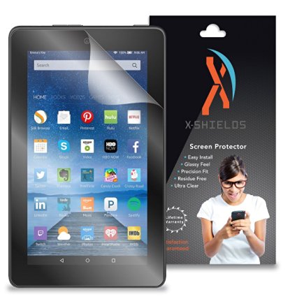 XShields© (2-Pack) Screen Protectors for Amazon Fire (2015) 7" Tablet (Ultra Clear)