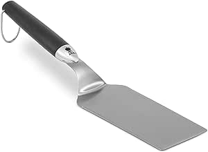 Weber Spatule pour Plancha - Spatule en Inox, Cuisson sur Grille et Plancha, Manche Antidérapant et Accroche de Rangement en Acier - (6206)