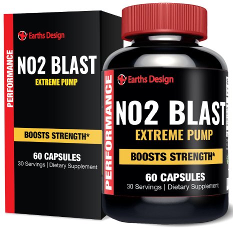 Extreme NO2 Nitric Oxide Booster with L-arginine and L-glutamine to Build Muscle Fast Boost Performance Build Strength and Boost Energy Increase Workout Endurance and Recovery Rate - 60 Capsules