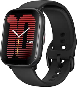 Amazfit Certified Renewed Active Smart Watch with AI Fitness Coach, GPS, Bluetooth Calling & Music, 14 Day Battery, 1.75" AMOLED Display & Alexa Built-in, Black (Renewed)