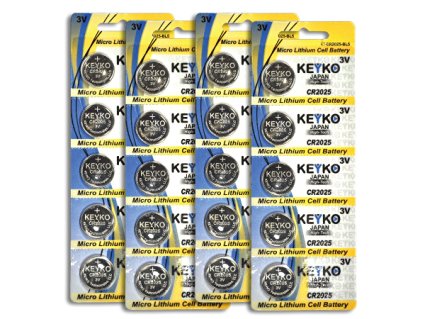 CR2025 3V Micro Lithium Coin Lithium Cell Battery 2025. Genuine KEYKO ® - 20 pcs Pack (4 Blisters)