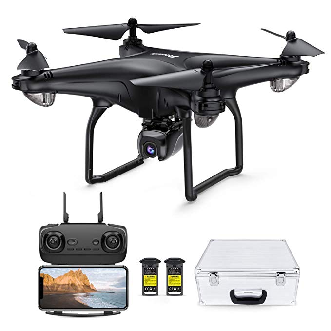 Potensic D58, FPV Drone with 1080P Camera, 5G WiFi HD Live Video, GPS Auto Return, RC Quadcopter for Adult, Portable Case, 2 Battery, Follow Me, Easy Selfie Beginner, Expert