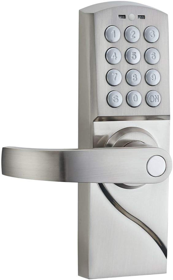 HAIFUAN Left Hand Digital Keypad Door Lock with Backup Keys, Electronic Keyless Entry by Password Code Combination(HFARDJ-L)