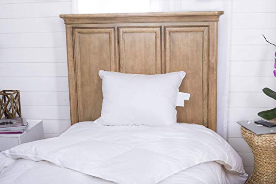 Continental Bedding White Goose Down Luxury Pillow, 550 Fill Power. (Standard)