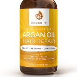 Argan Oil Hair Repair - 100 Natural Vegan Oils - Premium Restorative Natural and Organic Hair Care - Soften Protect and Repair Argan Oil for Hair plus Jojoba Oil Coconut Oil and Shea Butter - Foxbrim 4OZ