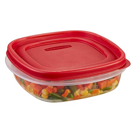 Rubbermaid Easy Find Lids Square 3-Cup Food Storage Container (Pack of 4)