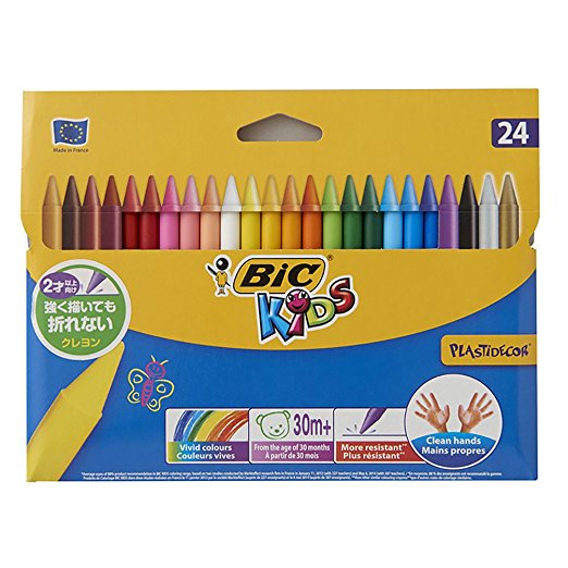BIC Kids Plastidecor Colouring Crayons 24 Pack