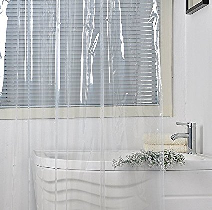Eforgift PEVA Shower Curtain Liner Water Proof Mildew Resistant with 2 Magnets on the Bottom, Simple Design Stand Shower Liner Clear, Small Size, 36 x 72-inch