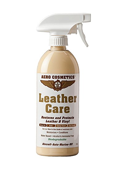 Leather Conditioner UV Protectant Aircraft Grade Leather Care 16oz better than automotive products. Excellent for Furniture cars seats & RV 's does not leave dirt attracting residue.