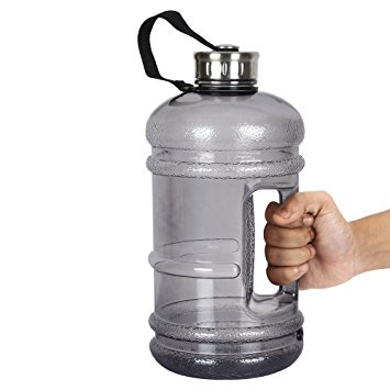iShake 2.2 Litre/1.89 Litre Gallon Water Bottle, PETG Eco-friendly Sports Fitness Exercise Water Jug for Gym, Yoga, Running, Outdoors, Cycling, and Camping.