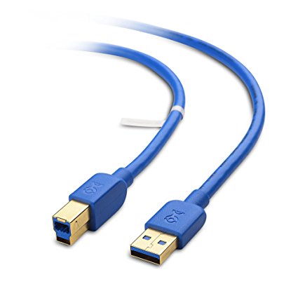 Cable Matters SuperSpeed USB 3.0 Type A to B Cable in Blue 3 Feet