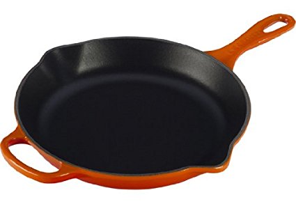Le Creuset Signature Iron Handle Skillet, 10-1/4-Inch, Flame