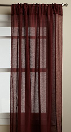 Lorraine Home Fashions Reverie 60-Inch x 84-Inch Tailored Panel, Burgundy