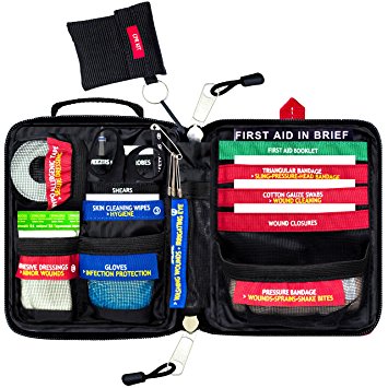 First Aid Kit By Adventure Aid - Perfect For Sport like Camping, Home, Car, Travel & Workplace - Compact And Lightweight Complete First Aid Kit (63 Pieces) With First Aid Booklet