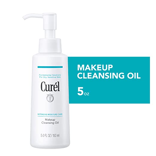 Curél Makeup Cleansing Oil for Face, Oil-Based Makeup Remover for Dry, Sensitive Skin, 5 Ounce, Fragrance Free Facial Cleansing Oil