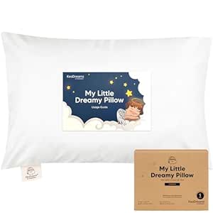 KeaBabies Toddler Pillow - Soft Organic Cotton Toddler Pillows for Sleeping - 13X18 Small Pillow for Kids - Kids Pillows for Sleeping - Kids Pillow for Travel, School, Nap, Age 2 to 5 (Soft White)