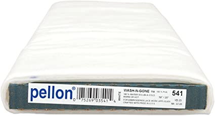 Pellon FBA_541 WaterSoluableStabWetnGone25, 1 Pack, White