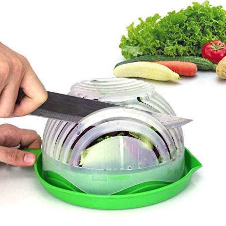 Salad Cutter Bowl Upgraded 60 Second Salad Maker by WEBSUN, Easy Fruit Vegetable Cutter Bowl Fast Fresh Salad Slicer Salad Chopper