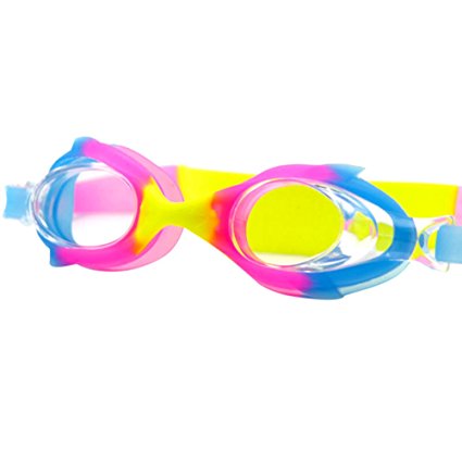 Grilong Swim Goggles For Kids - Boys & Girls Aged 4-13,Adjustable Soft Silicone Antifog Anti UV Waterproof Summer Swimming Glasses For Children