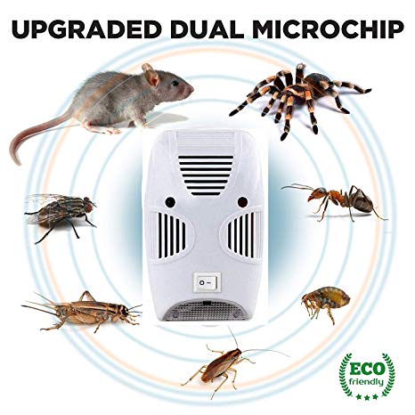 ZIZLY Ultrasonic Plastic Eco-Friendly, Human and Pet Safe Electronic Pest Control Repellent Reject Plug in