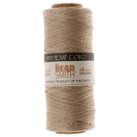 Hemp Twine Bead Cord .5mm 394 Feet NATURAL 42655