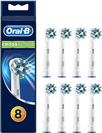 Oral-B Cross Action Electric Toothbrush Replacement Brush Heads Refill, 8 Count .5 pounds