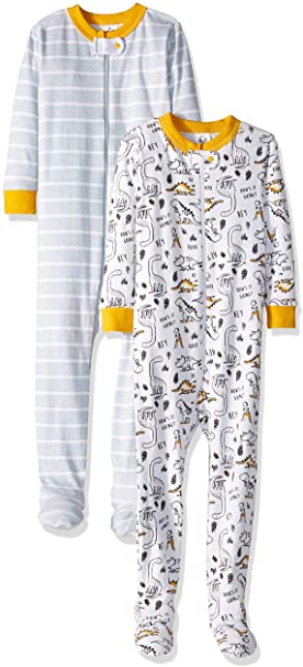 Gerber Baby Boys 2-Pack Footed Unionsuit