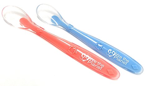 'WeThePlanet Silicone Baby Spoon Set (Set of Two) (2 colors)