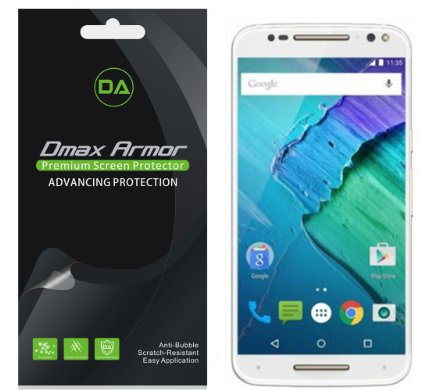 6-Pack Dmax Armorreg Motorola Moto X Pure Edition  Moto X Style Screen Protector Anti-Bubble High Definition Clear Shield - Lifetime Replacements Warranty- Retail Packaging