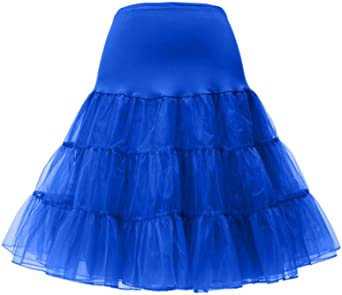 Yakamoz 50s Retro Petticoat Underskirt for Women Vintage A-line Crinoline Half Slips Knee Length 1950 Tutu Petticoats Skirts