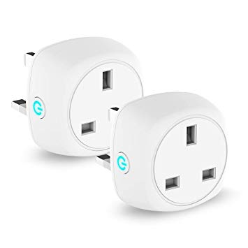 WiFi Smart Plug Alexa Plug 13A Smart Socket Energy Monitoring Voice Remote Control Mini Outlet - Works with Alexa - Echo - Google Home - Timer Countdown Wireless Socket - No Hub Required (2 Pack)