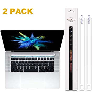 [2 Pack] Touch Bar Protector Skin Film Compatible 2019-2016 Released MacBook Pro 13" 15" with Touch Bar Model A1706 A1707 A1989 A1990 -Clear Matte