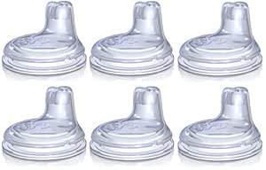 Nuby 6 Pack Replacement Silicone Spouts for the Nuby No Spill Easy Grip Cup