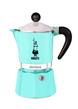 Bialetti 5042 Rainbow Espresso Maker, Light Blue