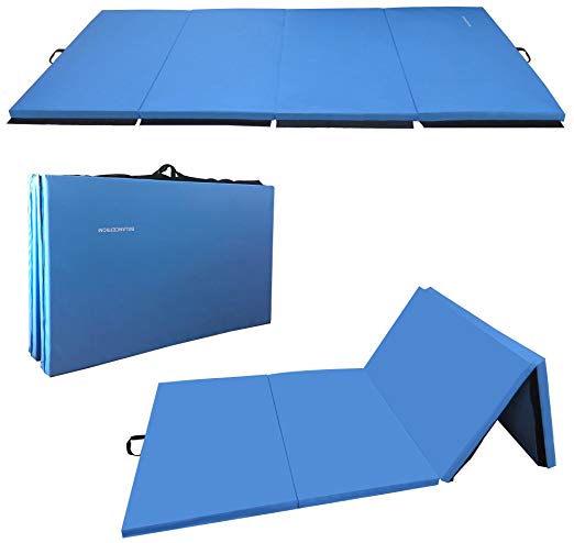 BalanceFrom GoGym All-Purpose 4'x10'x2 Extra Thick High Density Anti-Tear Gymnastics Gym Folding Exercise Aerobics Mats