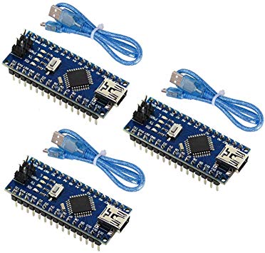 KeeYees Nano V3.0 Module Soldered, Mini Nano Board ATmega328P CH340G Chip, 5V 16MHz for Arduino with USB Cable