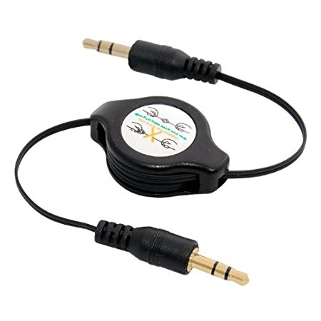 Protronix 3.5mm Auxiliary AUX Retractable Gold Plated Audio Cable