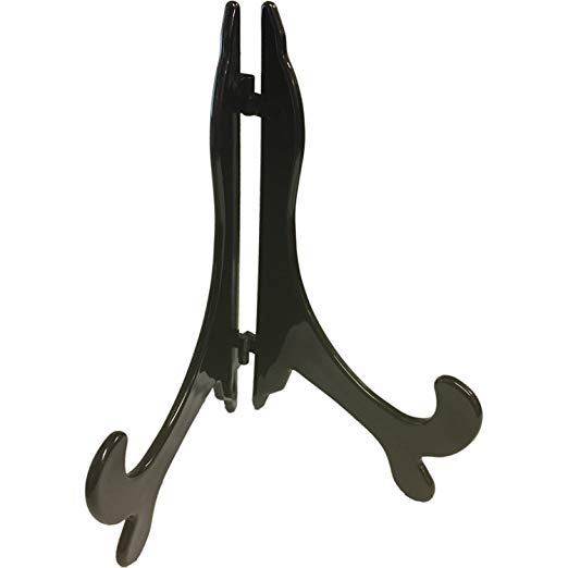 Plate Stands (To Fit Plates 250mm-460mm(10-18 Inch), Black Plastic - 6 Stands)
