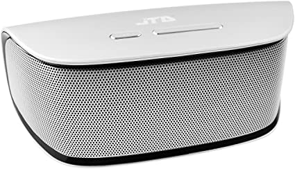 JTD Wireless Stereo Music Speaker Bluetooth Wireless Speaker, High Definition Audio, 10W Two Acoustic Drivers, Rechargeable Battery (Silver)
